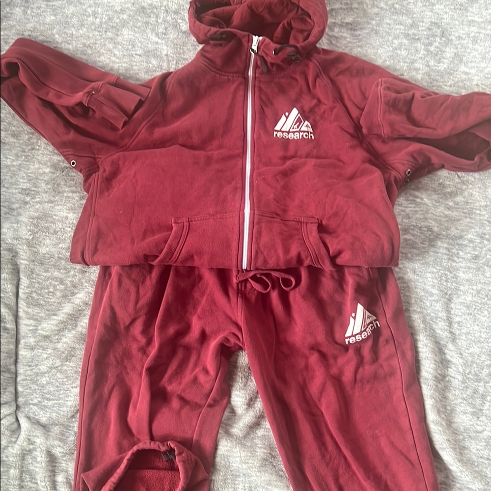 LRG Research Burgundy Sweatpants & Joggers Set